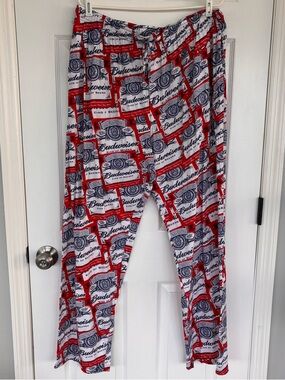 Budweiser Red, White & Black Logo Lounge Pants